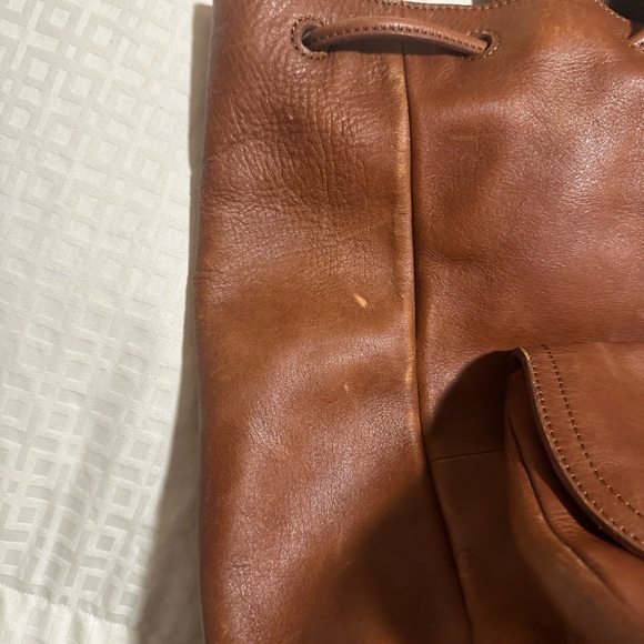Madewell Brown Leather Drawstring Backpack main image 5